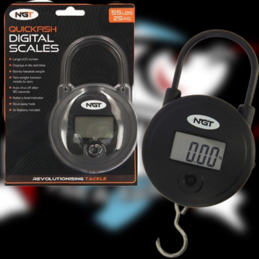 NGT Quickfish Scales - Digital Round 55lb / 25kg Scale