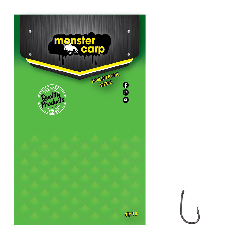 Monster Carp Classic Boilie Hook Double Coated Green