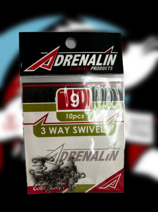 Adrenaline 3-way Barrel Swivels Size 9