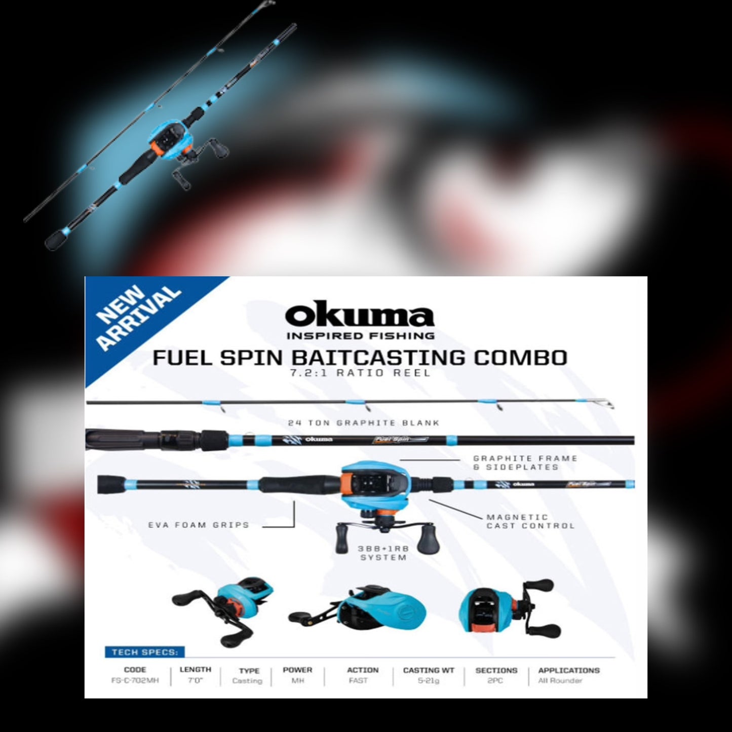 Okuma Fuel Baitcaster Combo