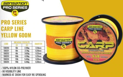 Sensation Pro series Carp Line Yellow