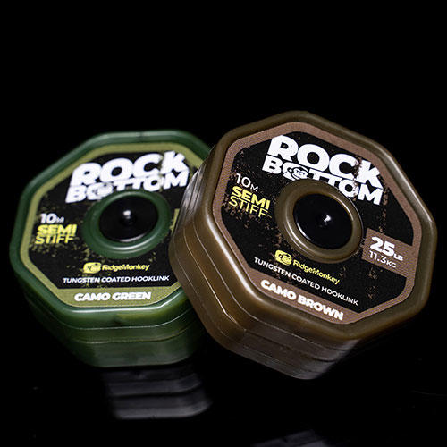 Rock Bottom Tungsten Semi Stiff Coated Hooklink 25lb