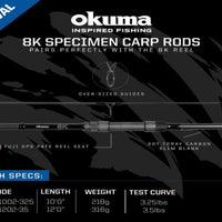 OKUMA 8K SPECIMEN CARP RODS